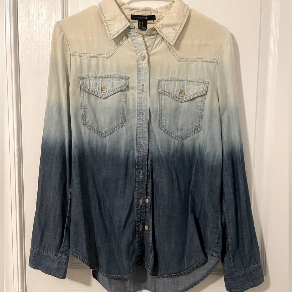Denim button down shirt